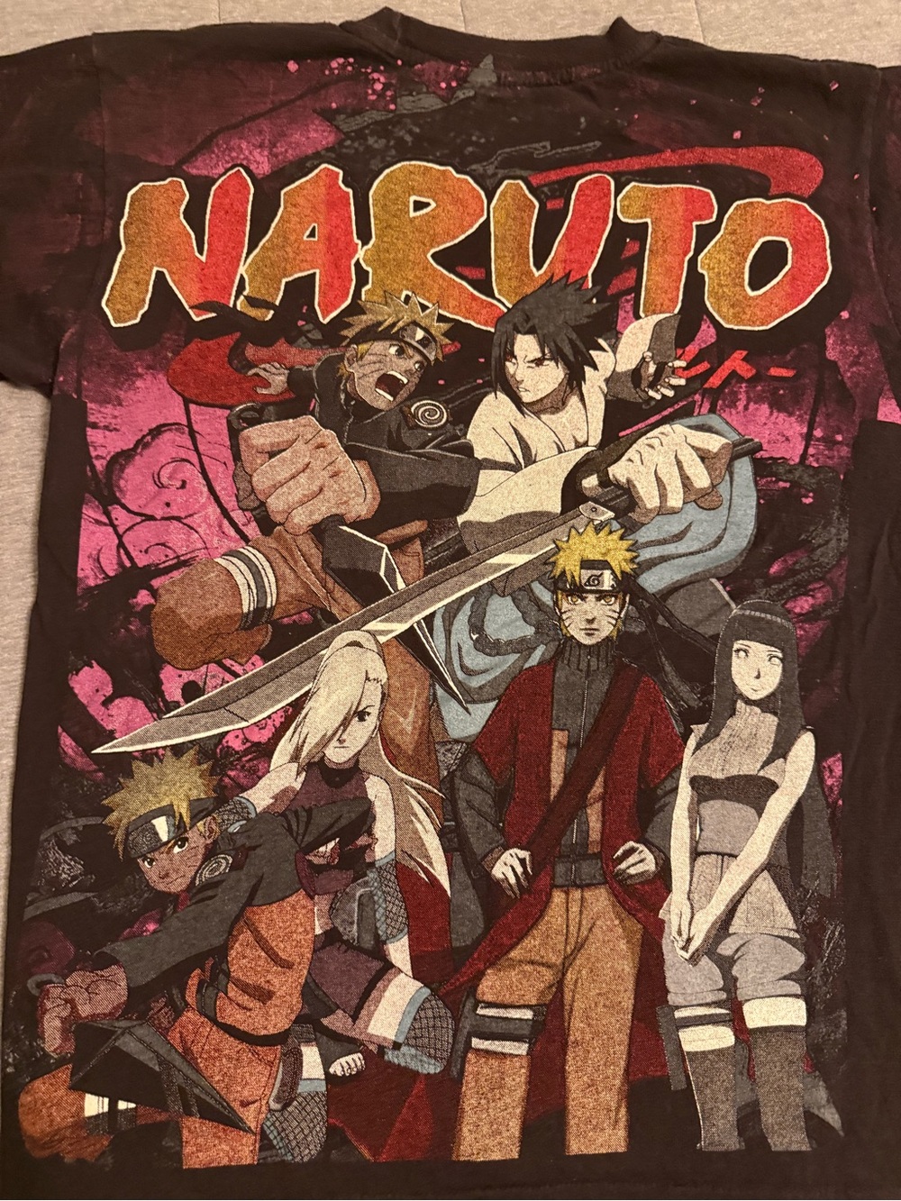 Naruto Graphic Short Sleeve Tee - Black & Purple - Picture 8 of 9